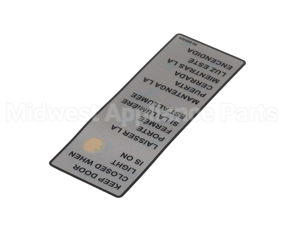 00-950404 Hobart Label, Condensing Cycle