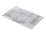 00-974949 Hobart Label, Overload Settings