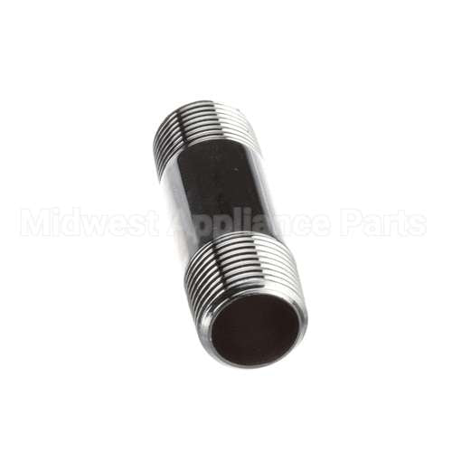 000357-40 T&S Brass Nipple, 3/8Npt X 2 Long, Polished-Chrome