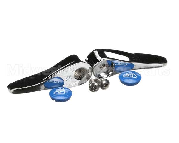 001636-45NS-M2 T&S Brass New-Style Lever Handles, Blue Indexes (T