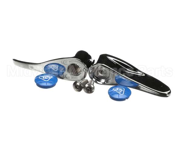 001636-45NS-M2 T&S Brass New-Style Lever Handles, Blue Indexes (T