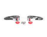 001637-45NS-M2 T&S Brass New-Style Lever Handles, Red Indexes (T&