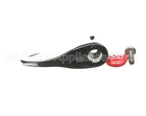 001637-45NS T&S Brass Lever Handle, Red Index (T&S Logo), Scre