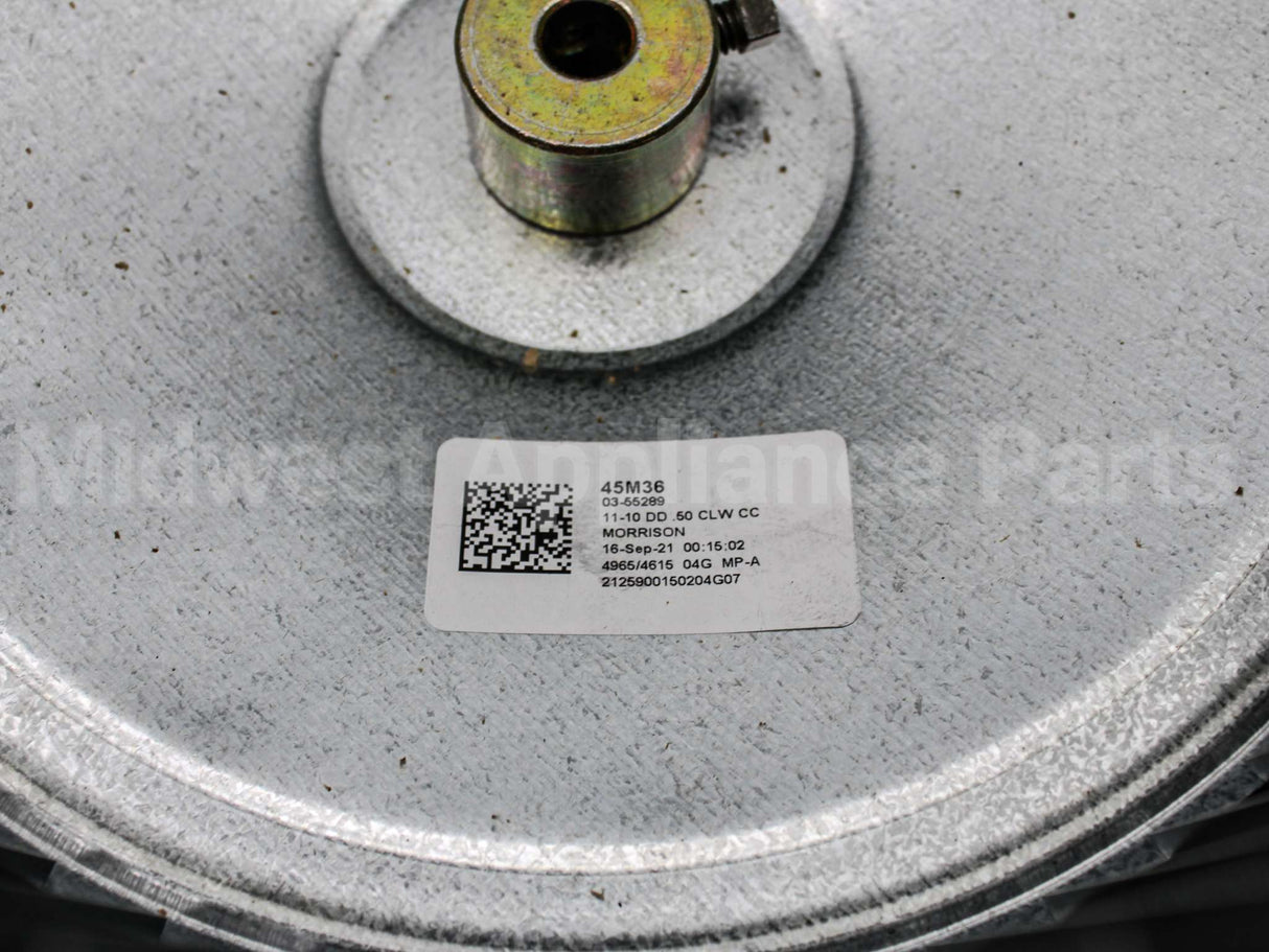 45M36 Lennox 11 1/2"X10"Blowerwheel1/2"Bore