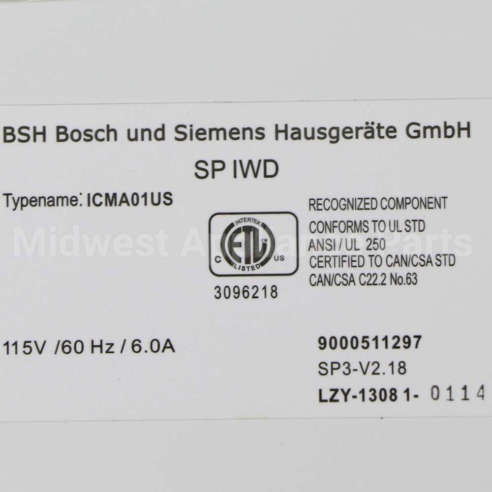 00707593 Bosch Ice Maker