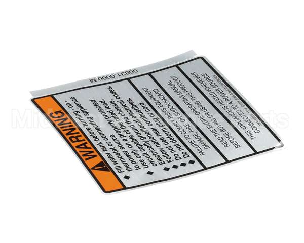 00831.0000 Bunn Decal, Warning-Electrical
