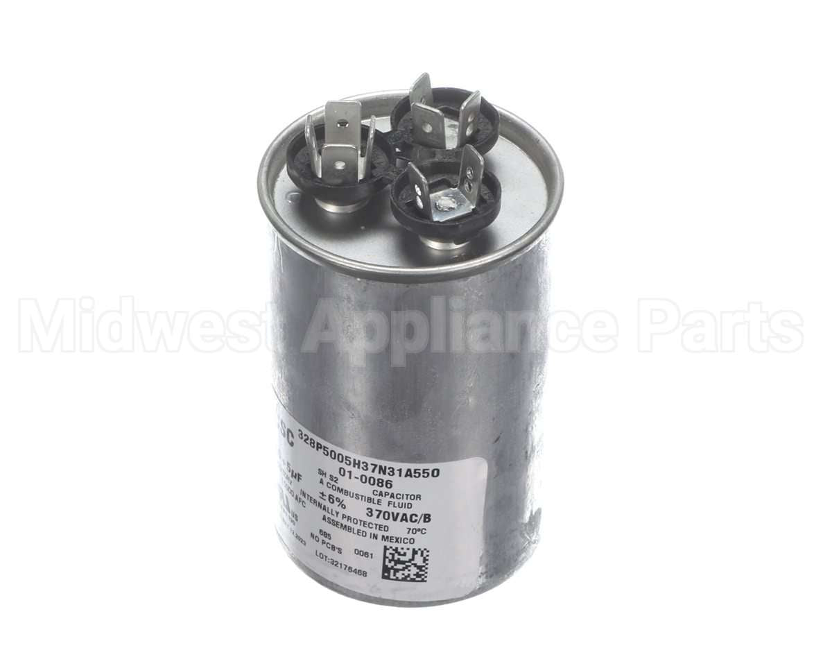 01-0086 Nordyne Dual Capac 50/5 Mfd 370V Round