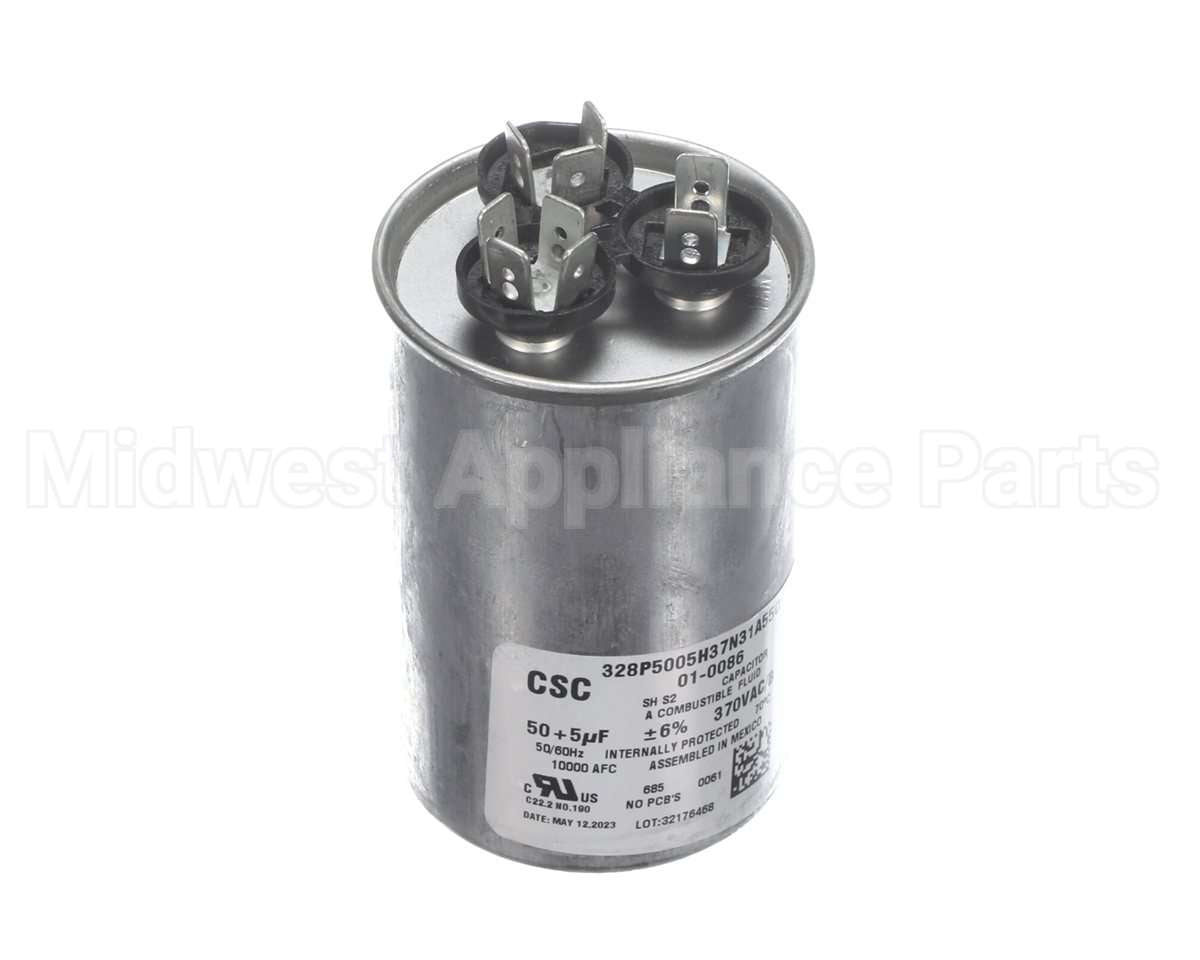 01-0086 Nortek Run Cap,Dual Round,370V,5+50Uf