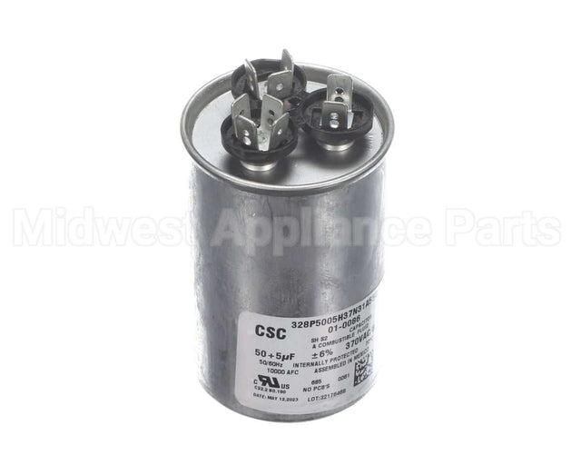 01-0086 Nortek Run Cap,Dual Round,370V,5+50Uf