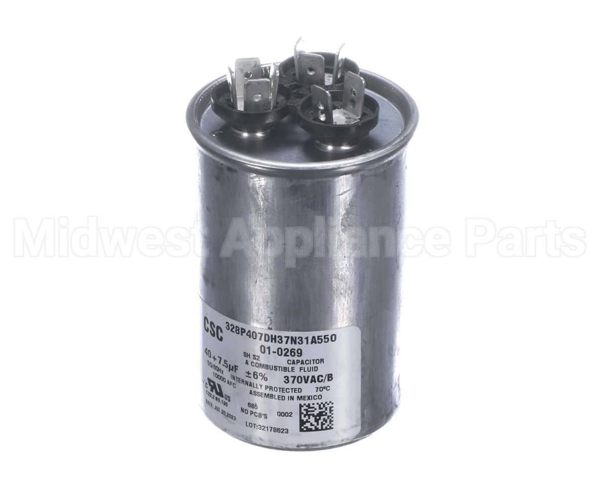 01-0269 Nortek Run Cap,Round,370V,7.5+40Uf