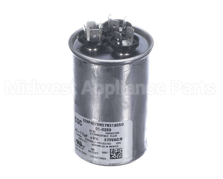 01-0269 Nortek Run Cap,Round,370V,7.5+40Uf