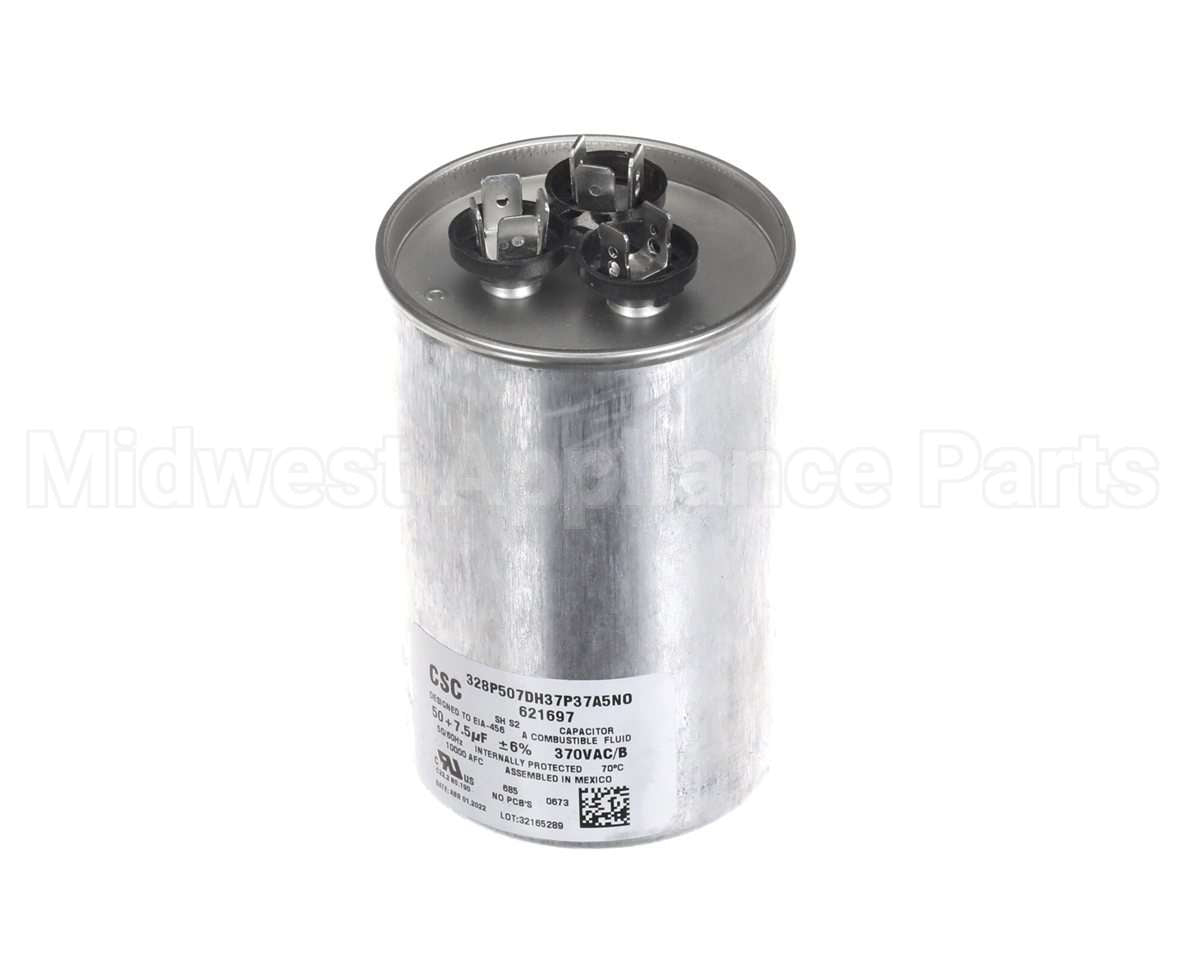 01-0273 Nortek Run Cap,Dual Round,370V,7.5+50Uf