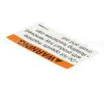 01-403175-00538 Berkel Label, Tray Warning