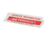 01000485 Glastender Decal, .75X1.877, Detergent
