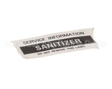 01000486 Glastender Decal, .75X1.877, Sanitizer