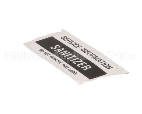 01000486 Glastender Decal, .75X1.877, Sanitizer