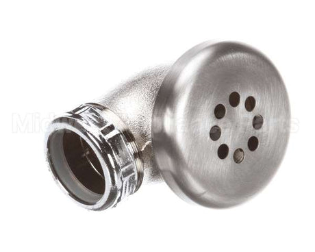 011356-45 T&S Brass Overflow Head Assembly, Chrome-Plated Br