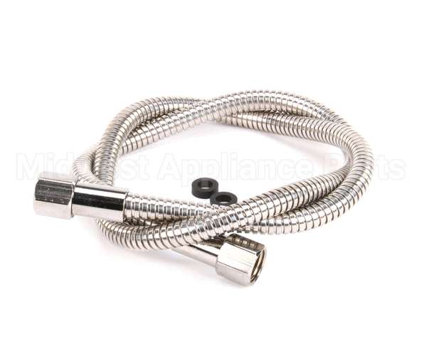 013E-48H T&S Brass Flexible Stainless Steel Hose, 48 Length