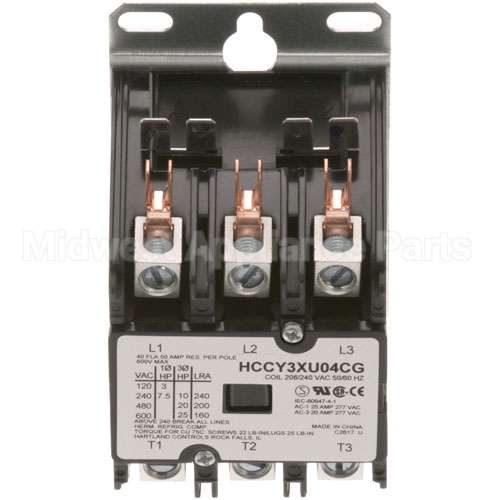 02-01-016-00 Compatible Hatco Contactor 3P 40/50A 208/240V