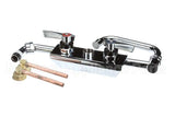 03000465 Glastender Faucet, Backsplash Mount With 18" Double