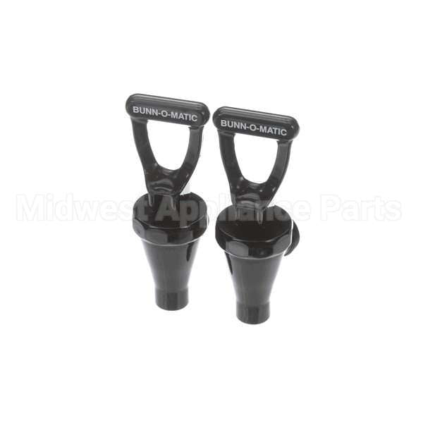 03260.1000 Compatible Bunn Faucetassembly, Plastic Blk 2Pk