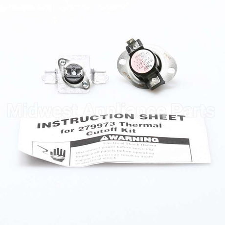 279973 Whirlpool Dryer Thermal Cut Off Kit (High Limit Thermostat And Thermal Fuse)