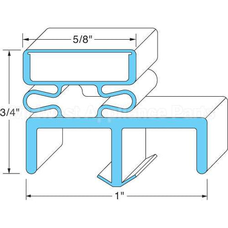 50907001 Compatible Beverage Air Door Gasket 23" X57-3/4"