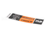 03409.7004 Bunn Decal, Wrn-Hot Liq 15.4Rad Eng/Fr