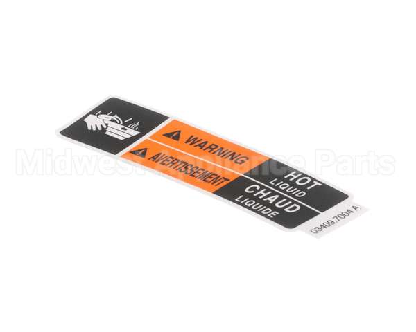 03409.7004 Bunn Decal, Wrn-Hot Liq 15.4Rad Eng/Fr