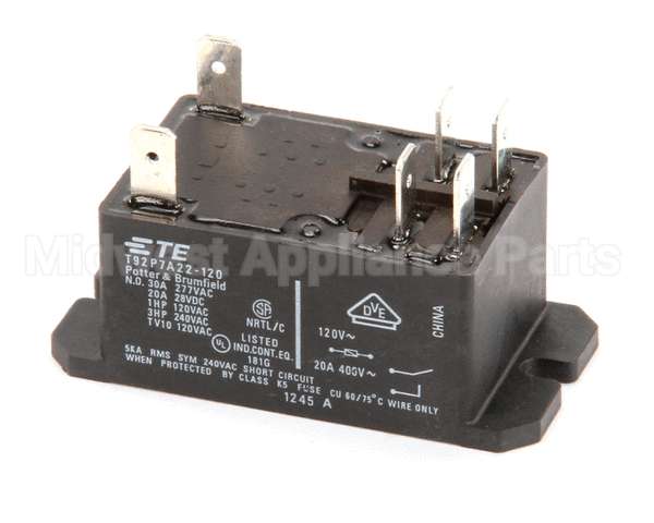 0459304 Hussmann Relay-30Amp Dp/St N.o. 120V Coil