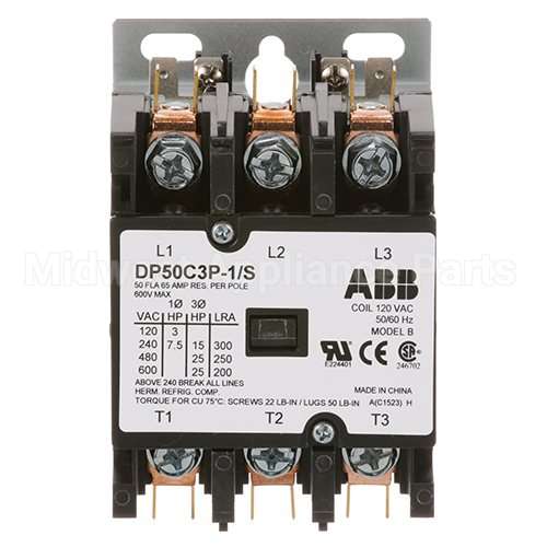 05945-002-24-70 Compatible Jackson Contactor, 3-Pole, 120V 50A