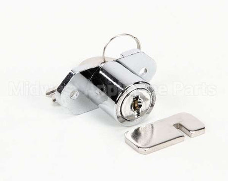 06001536 Glastender Lock, Cooler Door, With Two Keys, Chrome