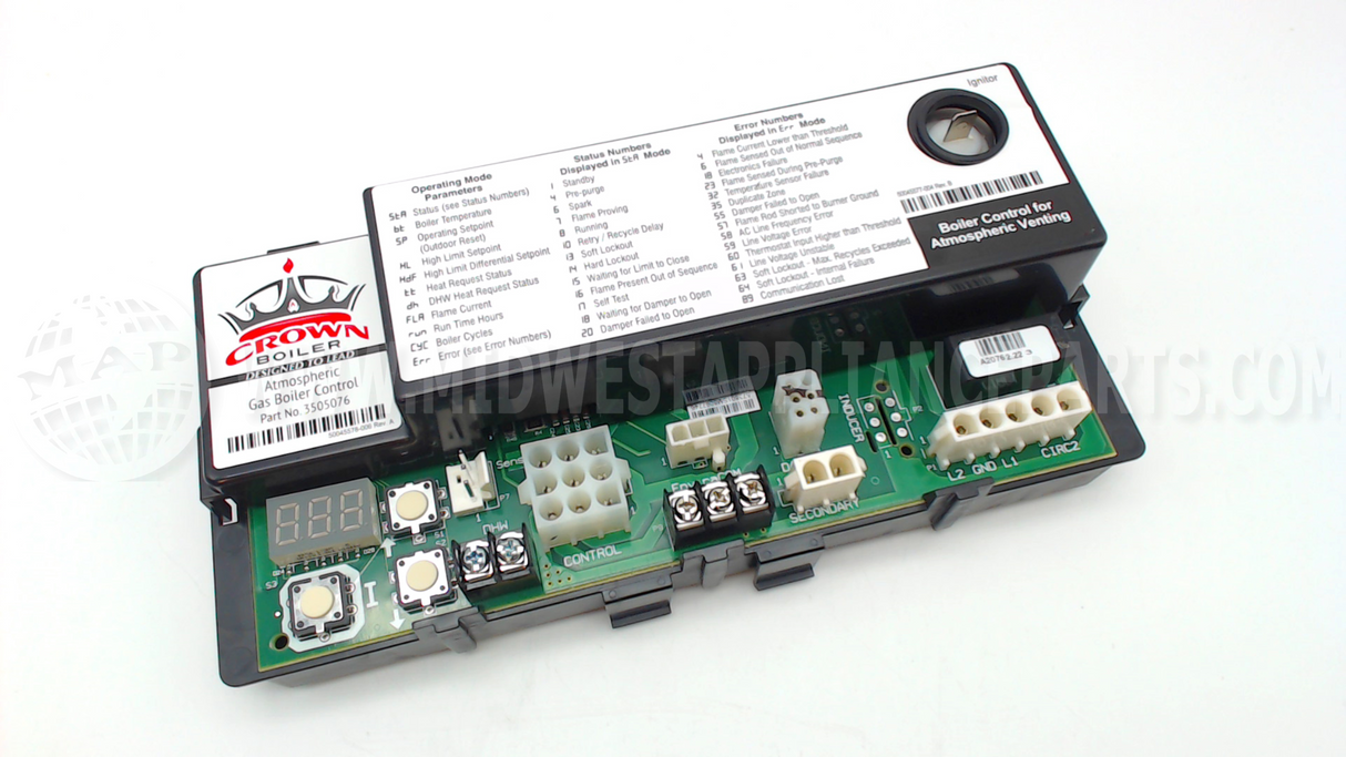 3505076 Velocity Boiler Works (Crown) Control Board