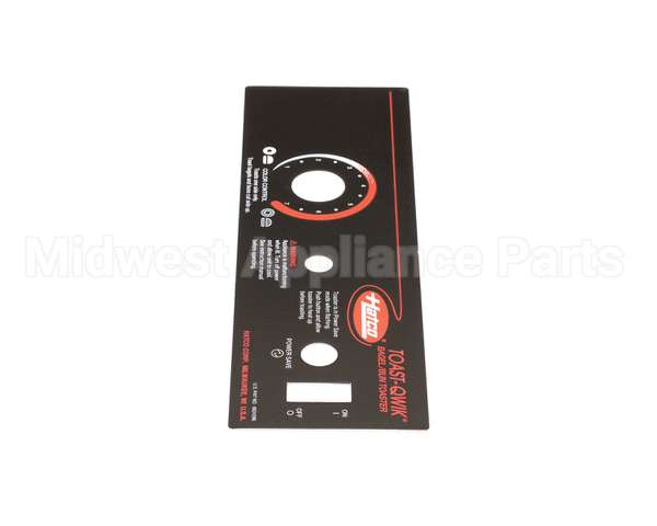 07.01.289.00 Hatco Control Plate,Tq Bagel,No Heat