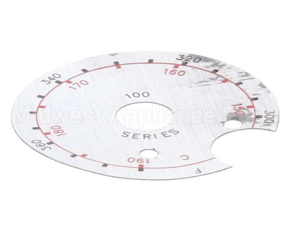 8021458 Frymaster Label,Dial Plate Notched