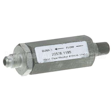 BU20528-1195 Compatible Bunn Flow Control Assy 1/4Flx1/8Mpt, .195Gpm