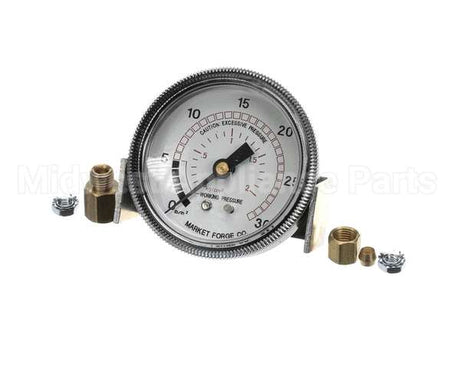 10-4748 Market Forge Pressure Gauge, 0-30 Lbs/In
