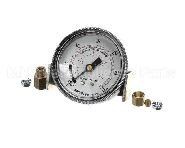 10-4748 Market Forge Pressure Gauge, 0-30 Lbs/In