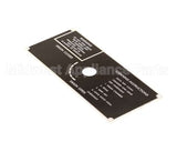 10-5938 Market Forge Plate, Drain Panel Clean Instr