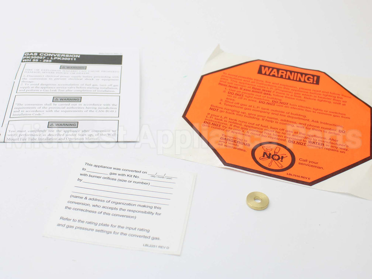 100158942 Lochinvar & A.o. Smith Lp Conversion Kit Wh199