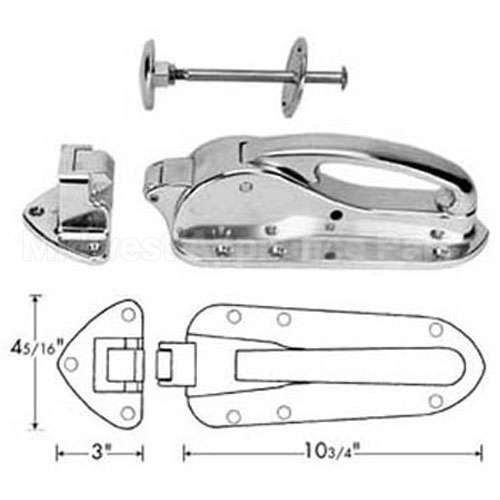 101S Compatible Premco Latch, W/1-1/2" Strike/Ir