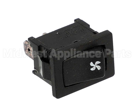 1026317A Perlick Switch, Momentary, Black, Fan Symbol