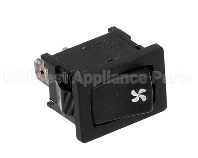 1026317A Perlick Switch, Momentary, Black, Fan Symbol