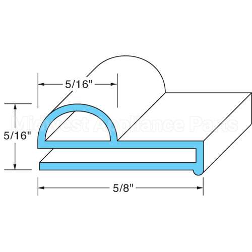 10310-02 Compatible Prince Castle Gasket, Hopper 9" X 17 3/4"