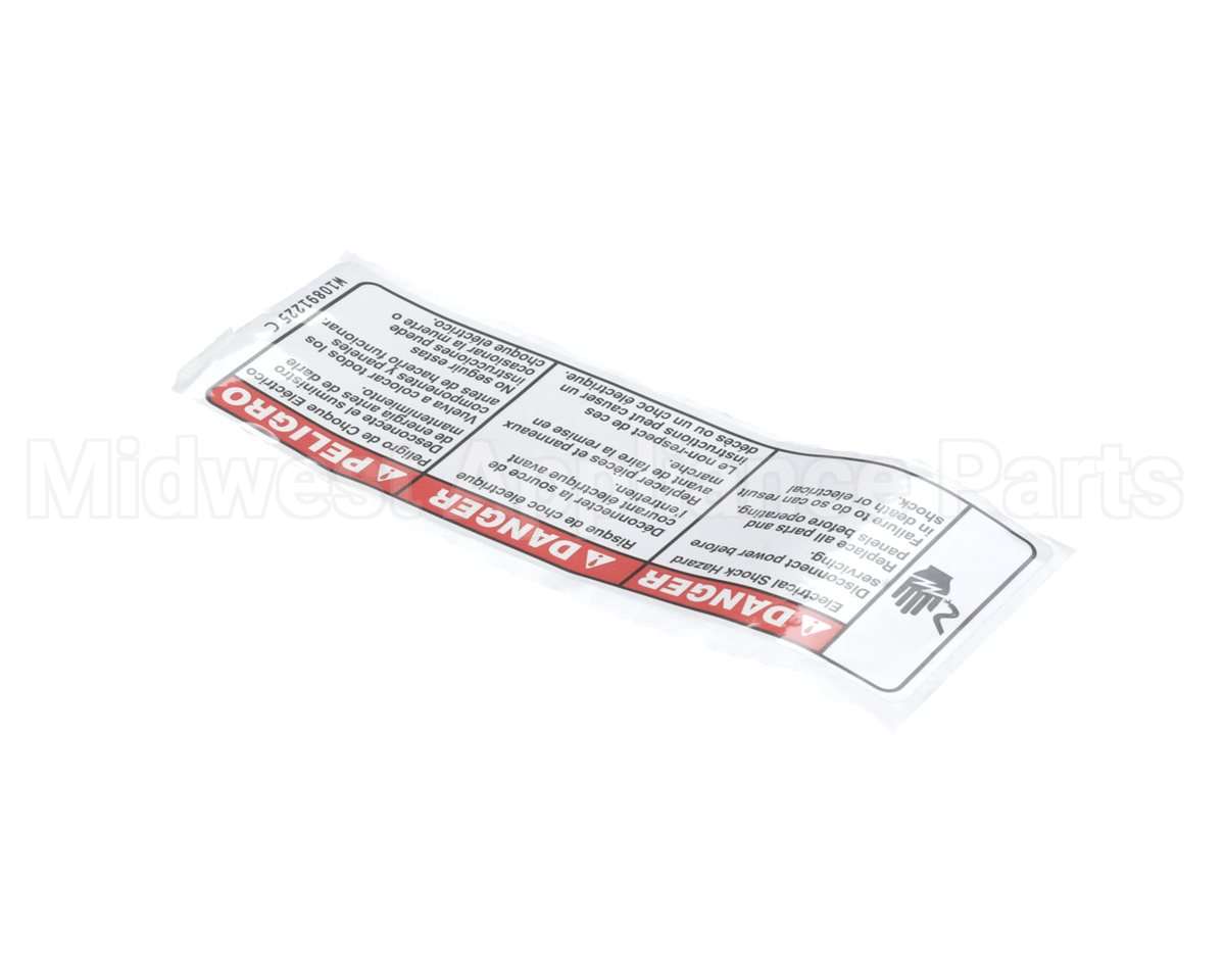 112712 American Dryer Laundry Maytag Electric Danger Label