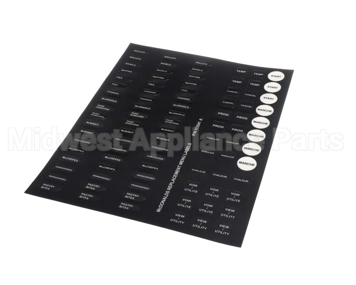 113541 Garland Mcdonalds Replacement Menu Lab
