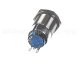 11392 Halton Blue Illum Metal Push Button