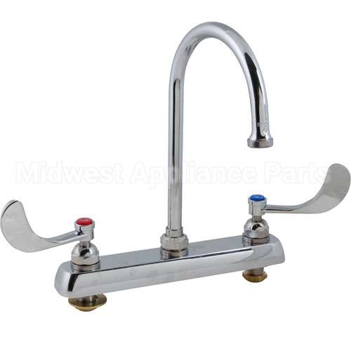 1142-04 Compatible TS Brass Faucet, 8"Dk, Gsnk, Wrstbldhandle