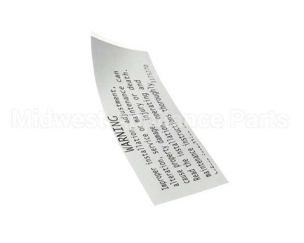 1175270 Southbend Range Label,Warning,Improp.install