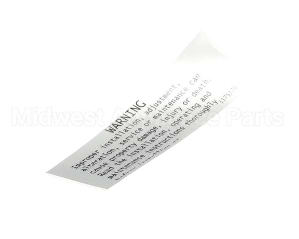 1175270 Southbend Range Label,Warning,Improp.install